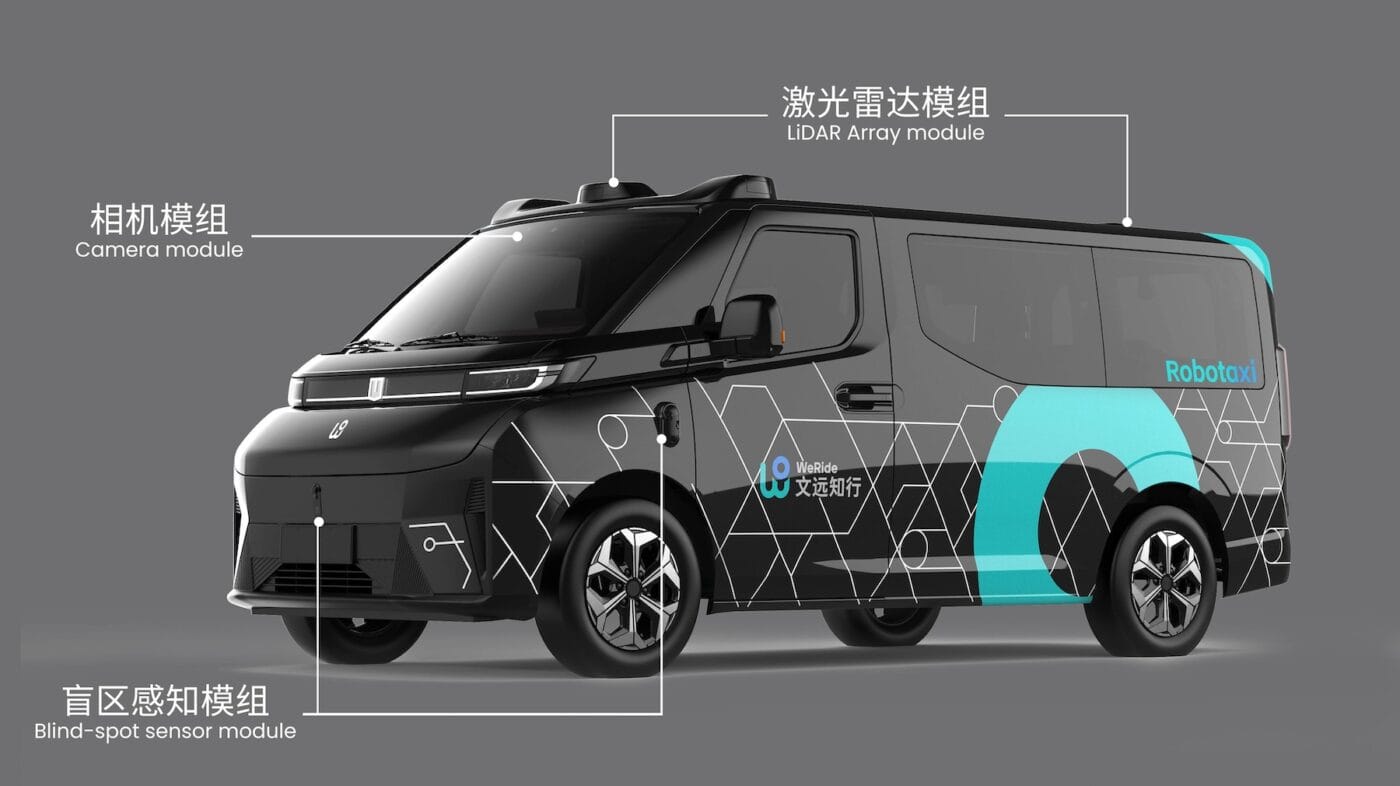 weride gxr robotaxi sensoren