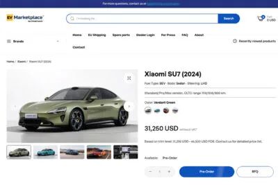 China ev market place xiaomi su7 screenshot