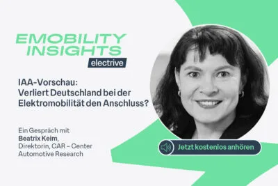 Electrive podcast emobility insights beitragsbild beatrix keim car 1200x800px