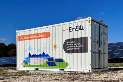Enbw solarpark aach second chance batteriespeicher