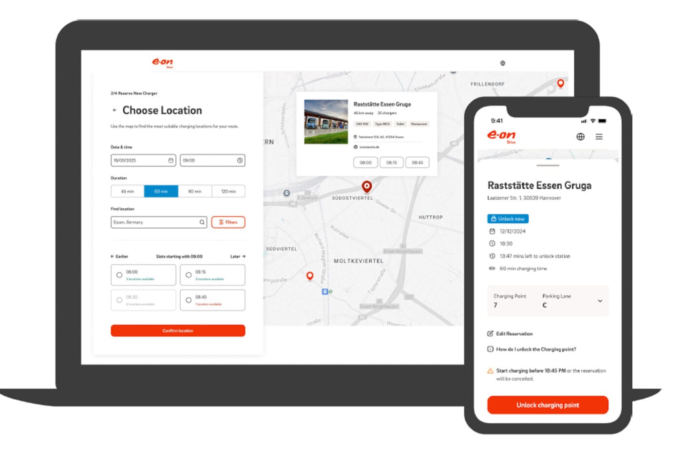 Eon lkw ladestation reservierung