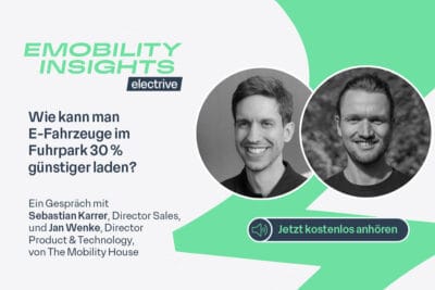 Electrive podcast emobility insights beitragsbild sebastian karrer und jan wenke tmh 1200x800px