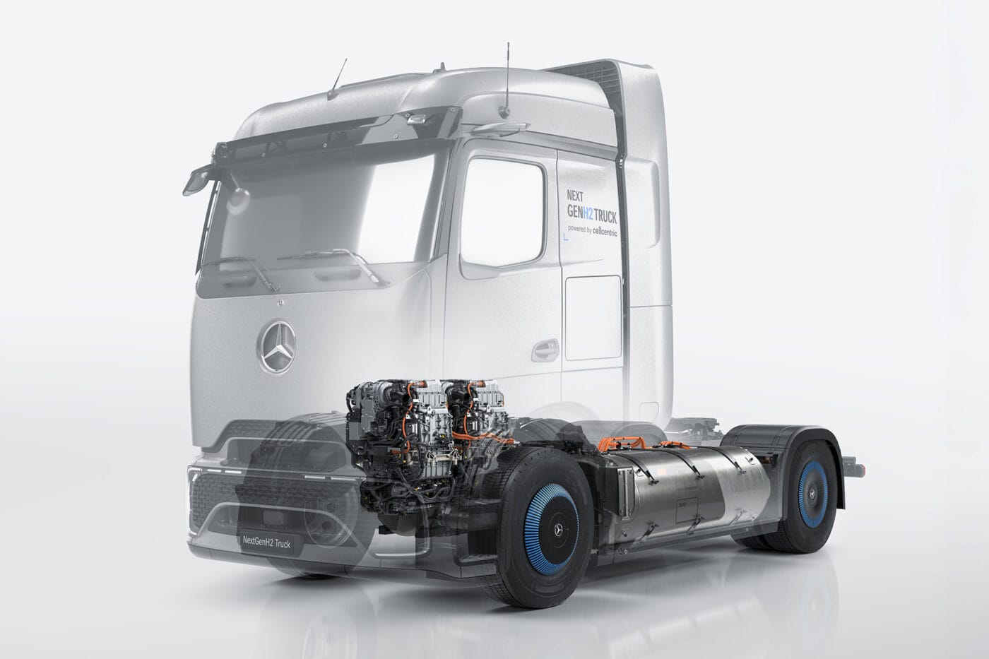 Daimler truck mercedes benz nextgenh2 brennstoffzellen lkw fuel cell truck wasserstoff hydrogen
