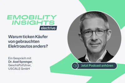 Electrive podcast emobility insights beitragsbild axel sprenger uscale 1200x800px