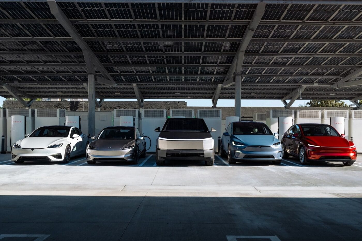 Tesla model s model cybertruck model x model y supercharger min