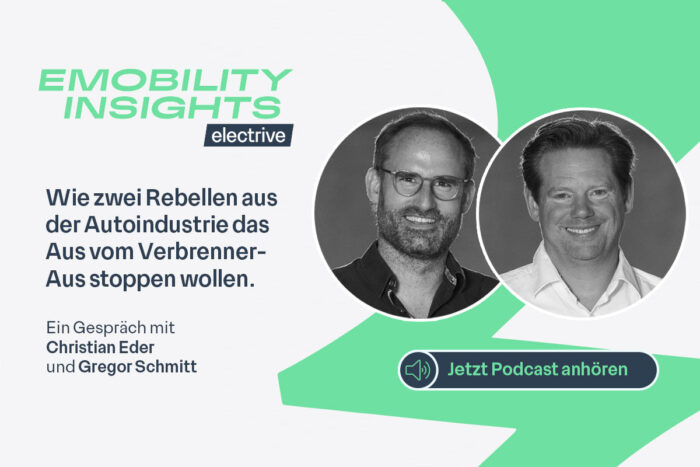 Electrive podcast emobility insights beitragsbild christian eder u gregor schmitt rebellen 1200x800px