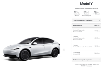 Tesla model y nicht mehr standard screenshot