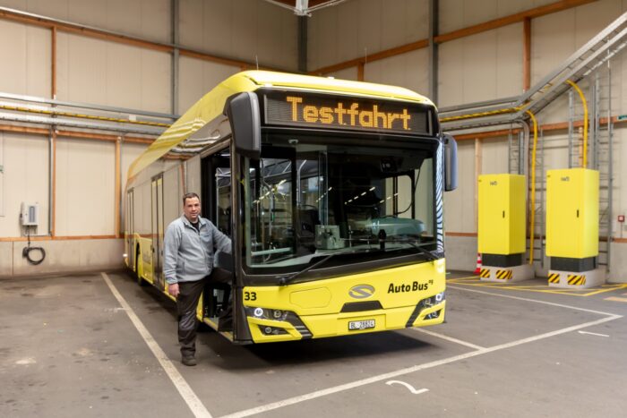 Aagl e bus depot schweiz basel landschaft solaris urbino electric