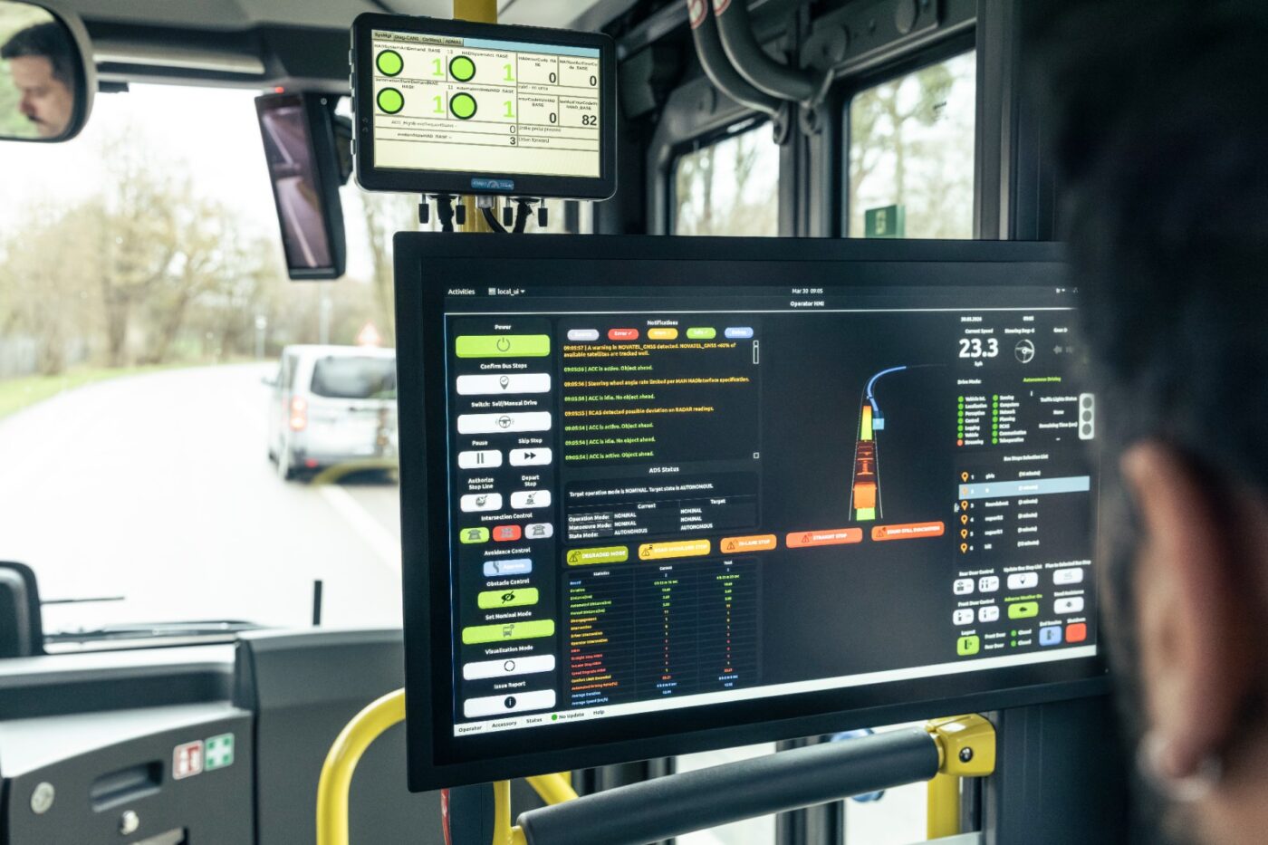 Minga adastec man lionss city e autonom innenansicht display