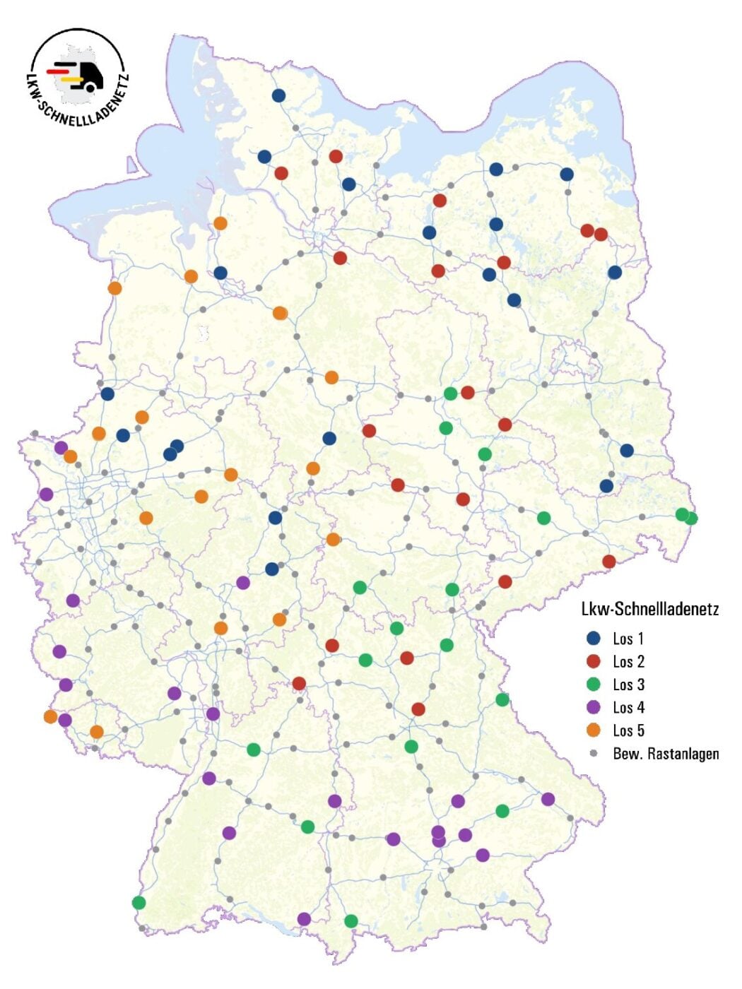 Lose Deutschlandnetz fuer Lkw